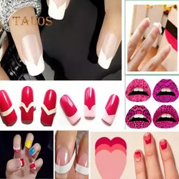 ПВХ DIY 18 стиль 48 шт./лист французский ПВХ дизайн ногтей советы лента наклейка направляющая трафарет маникюрный инструмент