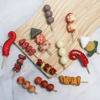 ПВХ имитация еды барбекю шампуры забавная мини имитация Oden модель игрушки украшения