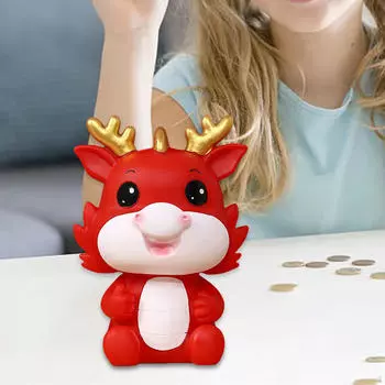 ПВХ китайский дракон фигурка копилка год украшение декоративная настольная скульптура для дома