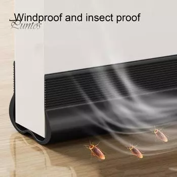 ПВХ-клей для подметания дверей, разрезаемый поддверный уплотнитель, наружный внутренний дверной уплотнитель, шумоизоляционная заглушка для защиты от пыли, уплотнительная лента для заполнения щелей в нижней части двери коричневый