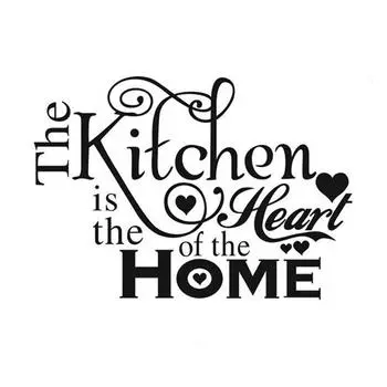 ПВХ Кухня Английские буквы Наклейки на стену Украшения для столовой Фрески Обои Стены Искусство Съемные наклейки Принадлежности