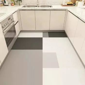 ПВХ кухонный ковер большого размера кожаный водонепроницаемый и маслостойкий напольный коврик нескользящий минималистичный домашний декоративный коврик можно разрезать 50x80cm