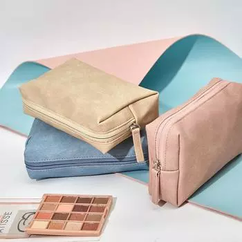 ПВХ квадратная большая вместительная сумка для туалета и хранения, портативная дорожная сумка-органайзер, косметичка на молнии 17*11*5cm коралловый