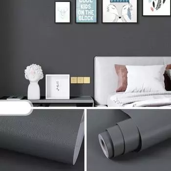 ПВХ Макарон Однотонные Самоклеящиеся Обои для Ремонта Спальни и Общежития Водонепроницаемая и Устойчивая к Плесени Бумага для Дома 45cmX5m