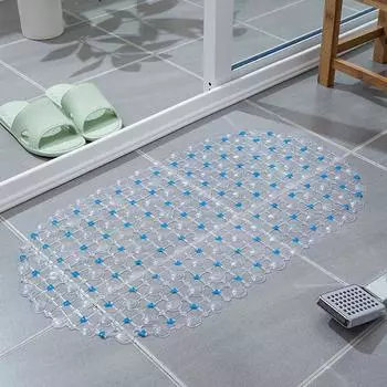 ПВХ массажный противоскользящий коврик для пола для ванной комнаты с присоской для кухни коврик для ног 66*37cm