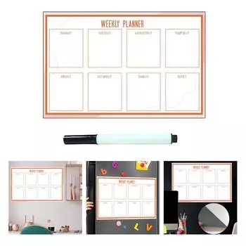 ПВХ Материал Календарь-доска для холодильника Держите свою жизнь хорошо организованной