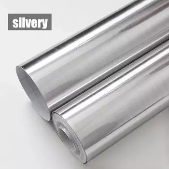 ПВХ Нержавеющая сталь Матовый серебристый Съемные обои Декоративная пленка Винил Водонепроницаемый Маслостойкий Бытовая техника для дома Кухня Лифт Наклейка 40cmX5m