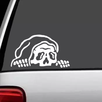ПВХ Peep Skeleton Автомобильная наклейка Хэллоуин Окна Хэллоуин Виниловые наклейки Автомобиль Транспортное средство multicolor-20cm