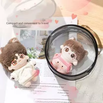 ПВХ прозрачная уличная сумка для кукол круглая уличная сумка для демонстрации кукол сумка для хранения кукольных принадлежностей чёрный