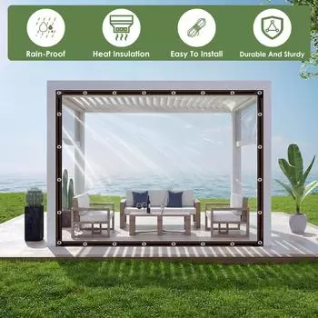 ПВХ прозрачный брезент 33 м утолщенный прозрачный водонепроницаемый брезент патио непромокаемая ткань тепличная пленка брезент покрытие растений