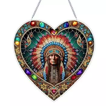 ПВХ стекло специальная форма цветной узор алмазная живопись подвесной декор алмазный рисунок ловец солнца орнамент домашний декор окон CN85