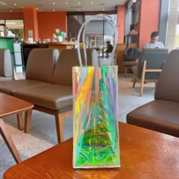 ПВХ Сумка для ледяного вина Большой вместимости ПВХ Сумки-пакеты для вина Портативные Складные Сумки-холодильники для вина