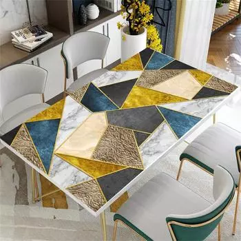 ПВХ Винил Золотой Треугольник Мрамор Контактная Бумага для Кухонных Шкафов Наклейка На Стол Водонепроницаемые Самоклеящиеся Обои Наклейки 60x90cm(whole 1 pcs)