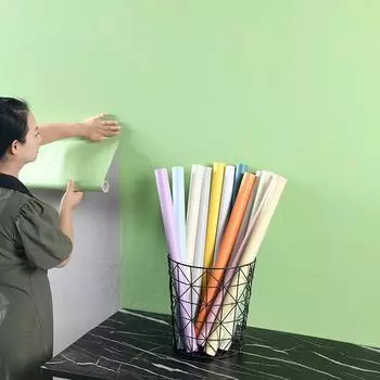 ПВХ водонепроницаемые самоклеящиеся обои Macaron для спальни, гостиной, ремонта, настенная наклейка 5m