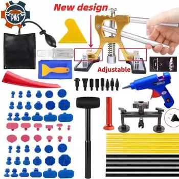 PWS Новые регулируемые инструменты для ремонта вмятин на автомобиле Клеевой пистолет Комплект для удаления вмятин без покраски для автомобиля