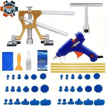 PWSAuto Body Dent Repair Kit Car Dent Puller с золотым съемником для удаления вмятин на кузове автомобиля, удаления мелких и глубоких вмятин