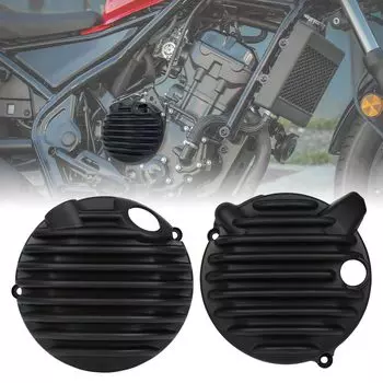 PXPART Honda Rebel Engine Cover Protection Крышка генератора мотоцикла Оригинальная установка винтов Комплект боковой крышки двигателя Совместимость с Honda Rebel 300 чёрный