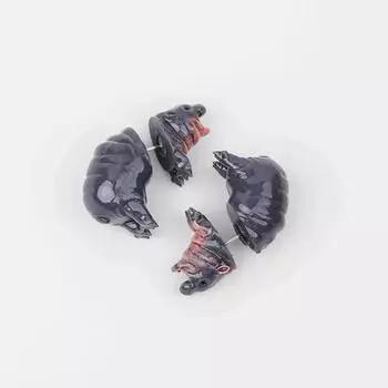 Pygmy Hippo Moo Deng Earrings Creative Women S Pygmy Hippo Earrings Decoration Props