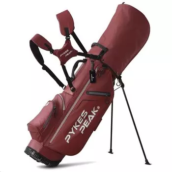 PYKES PEAK Caddy Bag Stand mouth inch Golf Bag Pikes Peak GARNET RED [Lightweight 2.4kg/5-split frame/9.0 type/47 compatible] Men s Women s [COOL