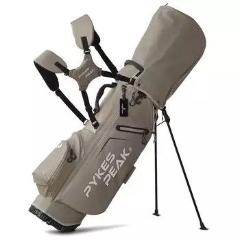 PYKES PEAK Caddy Bag Stand mouth inch Golf bag for men and women Pikes Peak MEDIUMGREY [Lightweight 2.4kg/5-split frame/9.0 type/47 compatible] [COOL
