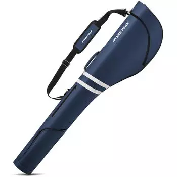 PYKES PEAK Golf Club Case 10 For Compatible with 47 3 Pockets [Stores Clubs, Foldable, Compact] Practice, Inches, GCC-101 [Navy]