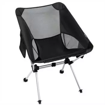 PYKES PEAK Кемпинговый стул обычного типа, сборный, складной, легкий, для кемпинга, для отдыха на природе, CH-01 [НОРМАЛЬНЫЙ/ЧЕРНЫЙ]