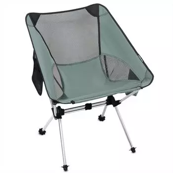PYKES PEAK Кемпинговый стул обычного типа, сборный, складной, легкий, для кемпинга, для отдыха на природе, CH-01 [НОРМАЛЬНЫЙ/СЕРЫЙ]