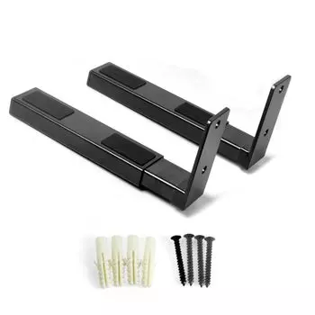 Настенное крепление для динамика Pyle, пара стоек для динамика Soundbar, большой и маленький динамик, настенное крепление для динамика центрального канала, регулируемая длина, выдвижная 110 чёрный