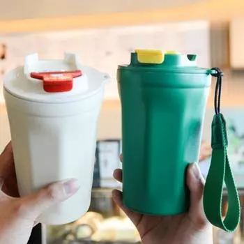 Пыленепроницаемая изолированная бутылка объемом 380 мл, большой калибр, удобная удобная ручка красный