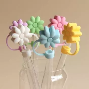 Пыленепроницаемая силиконовая соломенная пробка, аксессуары для чашек, соломенные наконечники, крышка, новая крышка от пыли для питья, бутылка Color 1