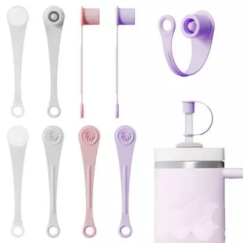 Пыленепроницаемые заглушки для соломинок, герметичные крышки для питья, полезные силиконовые крышки для соломинок белый