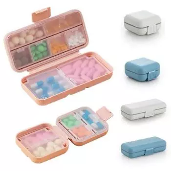 Пыленепроницаемый, экономящий пространство, безопасный, разделенный, противоударный, влагостойкий, медицинский органайзер для лекарств L белый