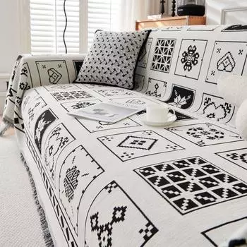 Пыленепроницаемый диван с защитой от царапин, одеяло для пикника, коврик для четырех сезонов, трехместное одеяло для дивана, мягкий чехол для дивана из синели 180x130