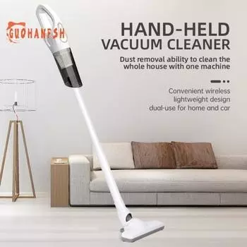 Пылесос 3-в-1, мощный всасывающий, низкий уровень шума, шерсть домашних животных, твердый пол, быстрая уборка, ручной беспроводной пылесос чёрный