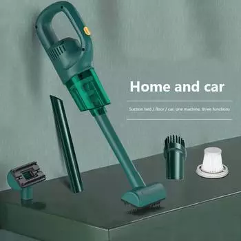 Пылесос Dead-End с мощной силой всасывания и съемным пылесборником. Легкий и прочный, идеально подходит для уборки автомобиля и дома. зелёный