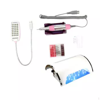 Пылесос для акриловых ногтей, многоцелевые салонные инструменты, светодиодная лампа