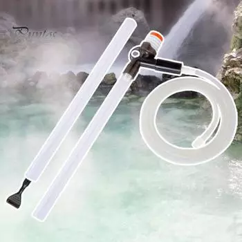 Пылесос для аквариума со шланговым фильтром 200 см. Мытье аквариумного песка. Удаление отходов корма для рыб. Ручная смена воды. Многофункциональная гидромассажная ванна для спа. прозрачный