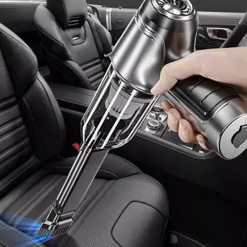 Пылесос для автомобиля 120 Вт, мощный всасывающий автомобильный пылесос, мощный всасывающий пылесос с несколькими насадками для влажной и сухой уборки клавиатуры для домашних животных