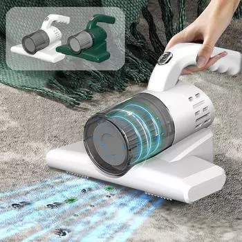 Пылесос для кровати Пылесос для матраса Ручной глубокий очиститель матраса Высокочастотный двойной удар Подходит для постельных принадлежностей Диван Другие тканевые поверхности зелёный