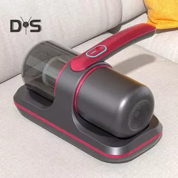 Пылесос для матраса Антиаллергенный пылесос для кровати с УФ-светом 12000 Па Сильное всасывание Ручные беспроводные подушки Простыни Диваны Пылесос синий