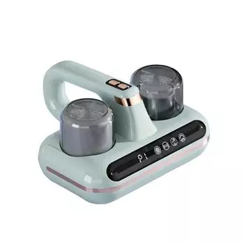 Пылесос для матраса УФ-свет Сильное всасывание для удаления клещей с фильтрацией Мощность 100 Вт Легкая очистка Высокоточный мониторинг влажности Очиститель кровати розовый