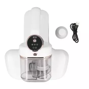 Пылесос для матрасов 10 кПа Сильное всасывание 3 скорости Регулировка светодиодный экран Ручной очиститель ткани f