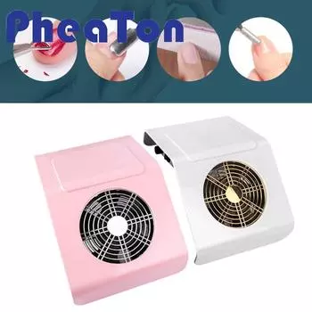 Пылесос для ногтей 40 Вт, новый пылесос для ногтей с вакуумным мешком, защита вентилятора для дизайна ногтей 110V(US Plug) белый