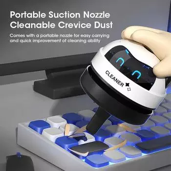 Пылесос для стола с чистой щеткой для домашнего офиса, подметальная машина для стола, мини-пылесос, очиститель для рабочего стола с зарядкой через USB белый