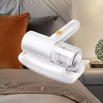 Пылесос, для удаления пыли, 20 кПа, перезаряжаемый фильтр, антибактериальный, портативный, для одеяла, ковра 20-KPA White