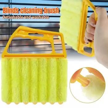 Пылесос для жалюзи, 7 пальцев, моющаяся щетка для чистки, ручной очиститель пыли для окон, автомобильных кондиционеров, бытовые инструменты 1PCS оранжевый