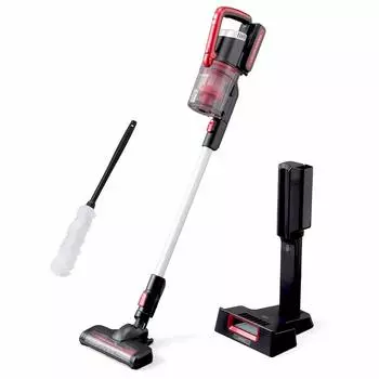 Пылесос Iris Ohyama беспроводной, ручной, циклонный, с электростатической шваброй и подставкой, с мощным всасыванием, легкой насадкой и светодиодной подсветкой