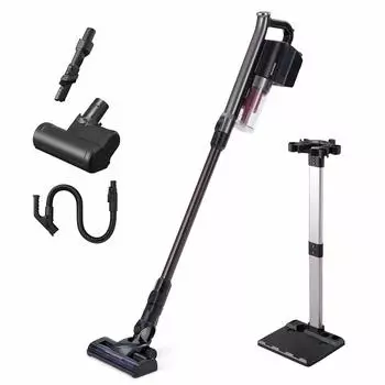 Пылесос Iris Ohyama беспроводной, ручной, циклонный, с электроприводом, легкий, мощный, всасывающий комплект, подставка для хранения, 2WAY