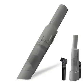 Пылесос Iris Ohyama беспроводной, удобный, с подставкой для зарядки, с повышенной мощностью всасывания, компактный, для автомобилей, легкий, 500 г, тихий, серый