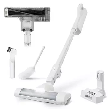 Пылесос Iris Ohyama в бумажной упаковке, сверхлегкий беспроводной пылесос с ручкой, легкий, перезаряжаемый, просто поместите подставку для зарядки, белый, 1,1 кг 1,1 кг